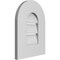Ekena Millwork Round Top Surface Mount PVC Gable Vent: Functional, w/ 3-1/2"W x 1"P Standard Frame, 12"W x 16"H GVPRT12X1601SF - alternate 4